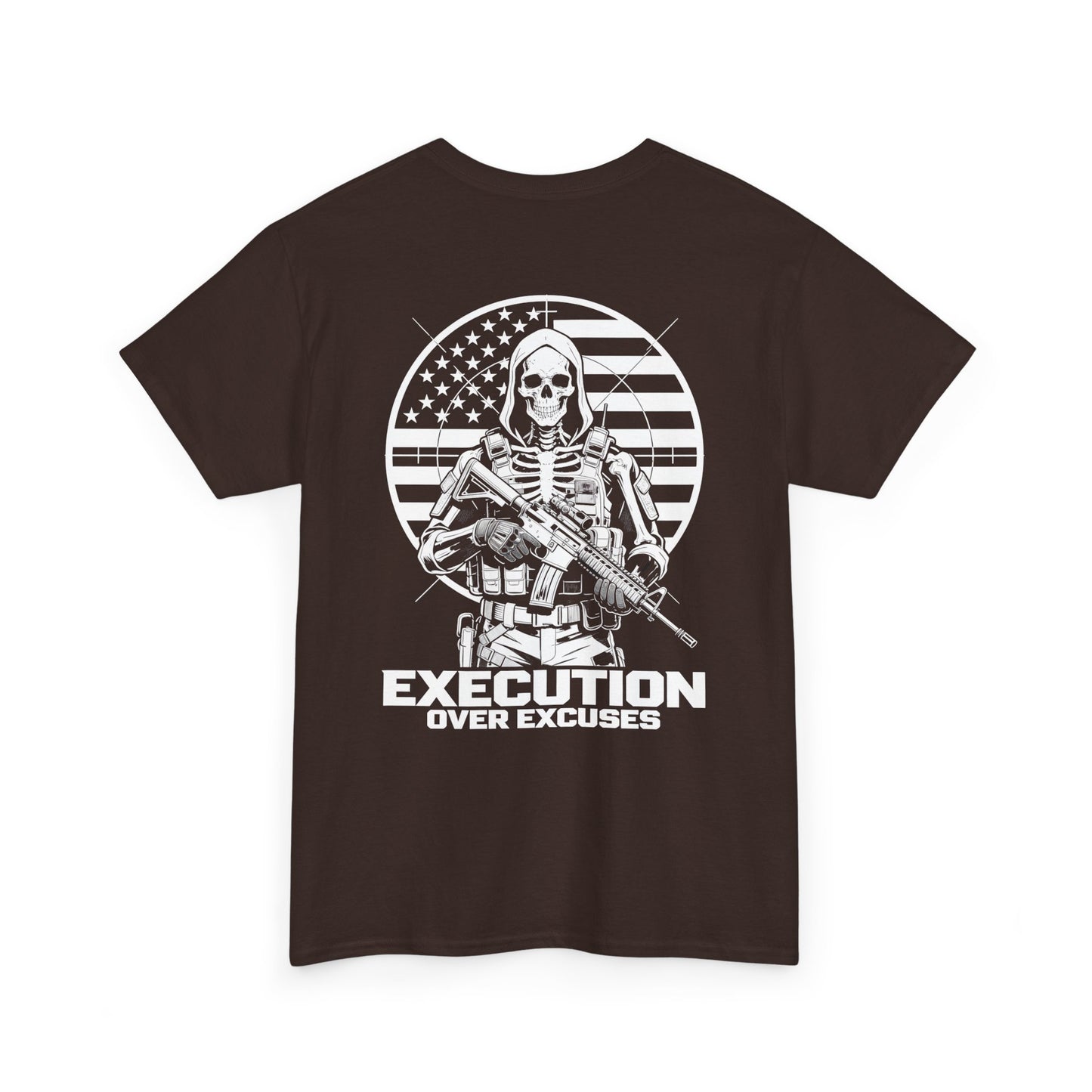 Execution Over Excuses Skull Operator Tee