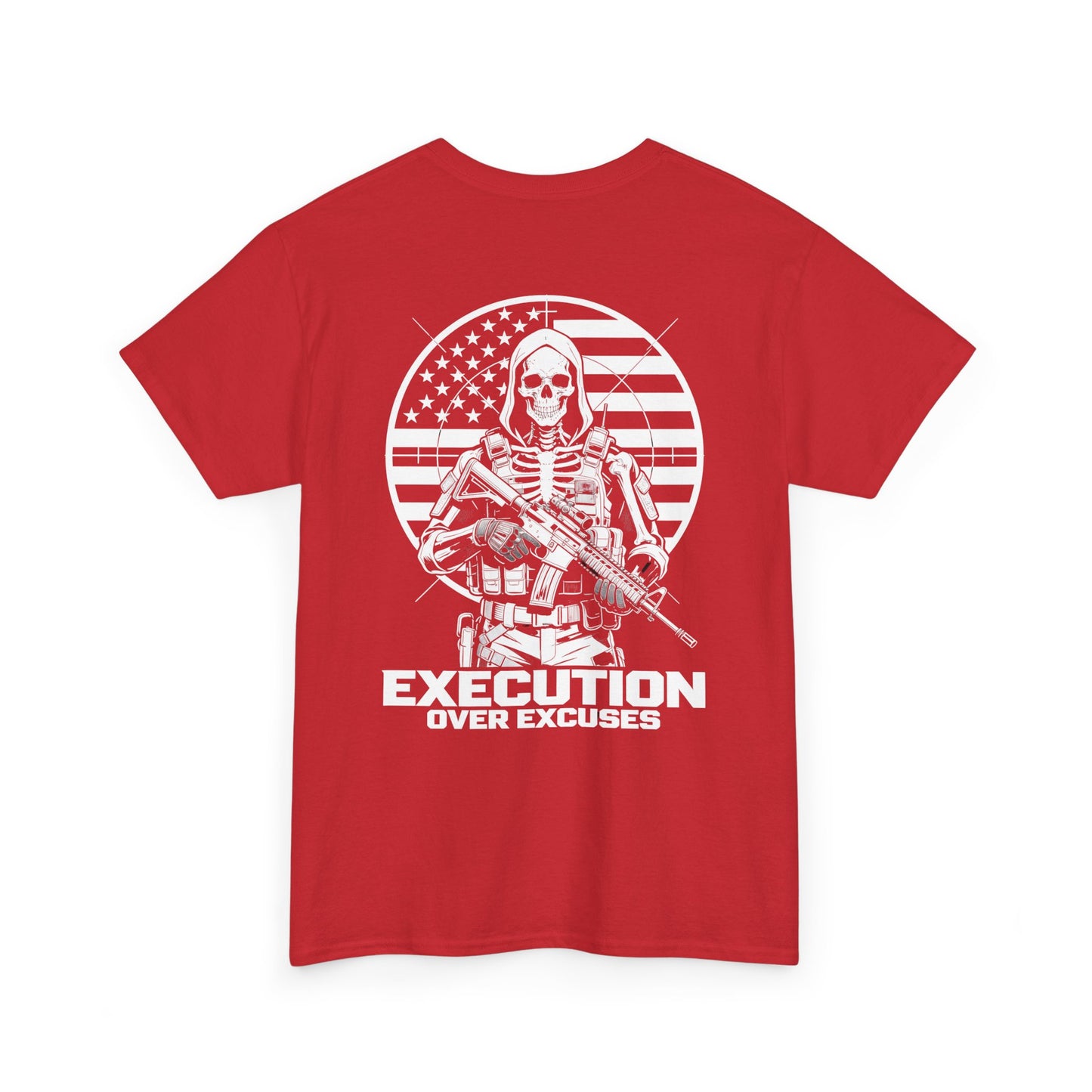 Execution Over Excuses Skull Operator Tee