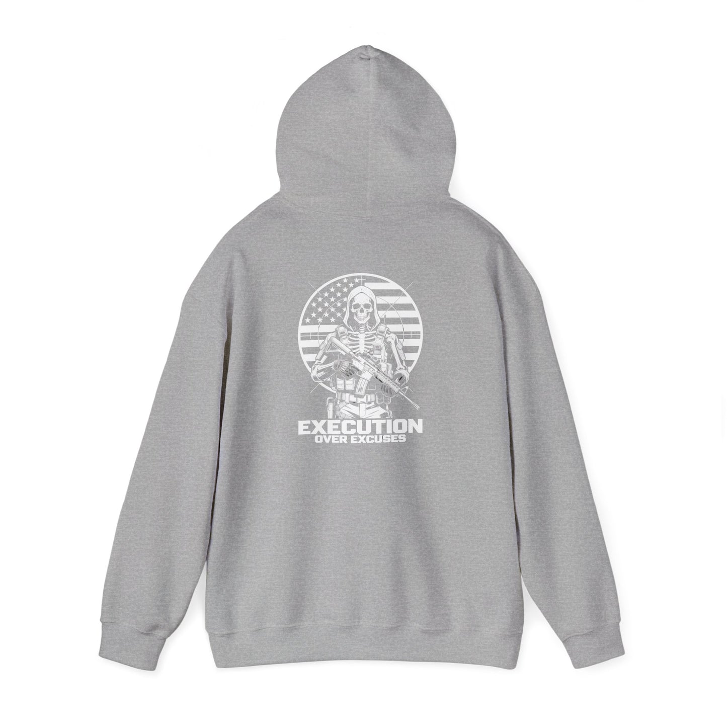 Execution Over Excuses Skull Operator Hoodie