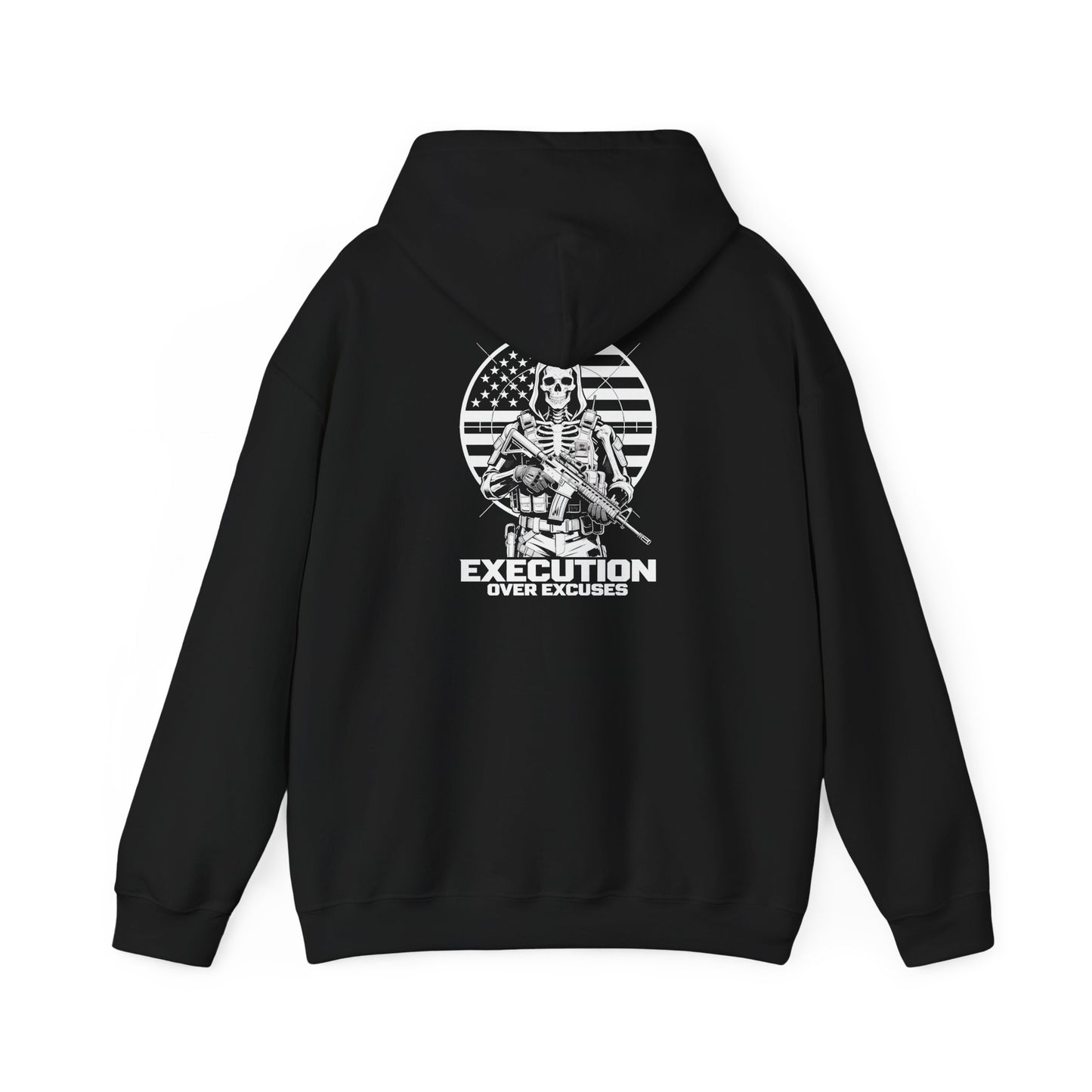 Execution Over Excuses Skull Operator Hoodie
