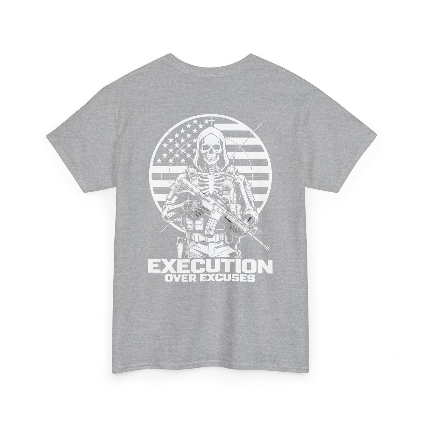 Execution Over Excuses Skull Operator Tee