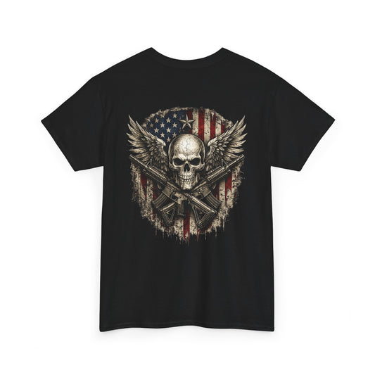 Wings of Freedom Patriot Skull Tee