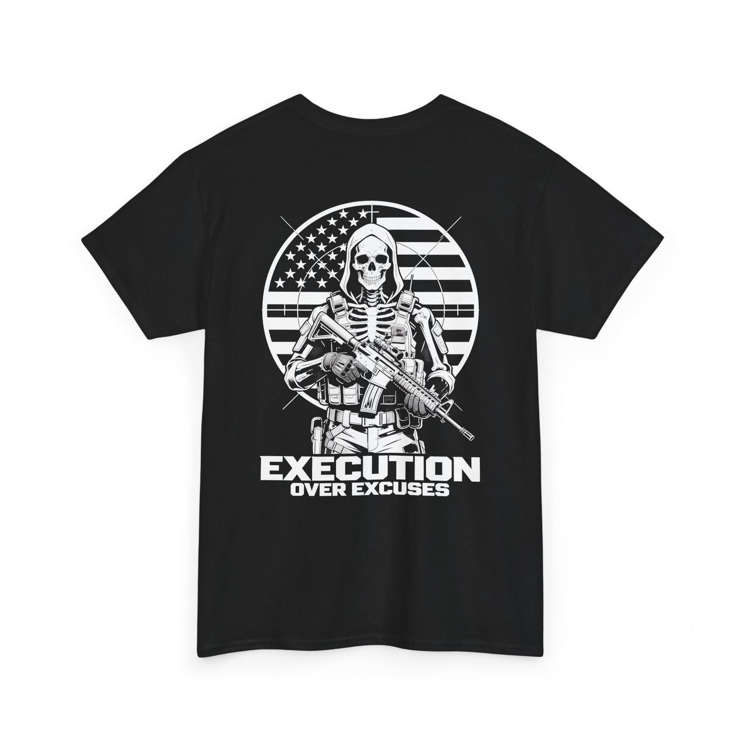 Execution Over Excuses Skull Operator Tee