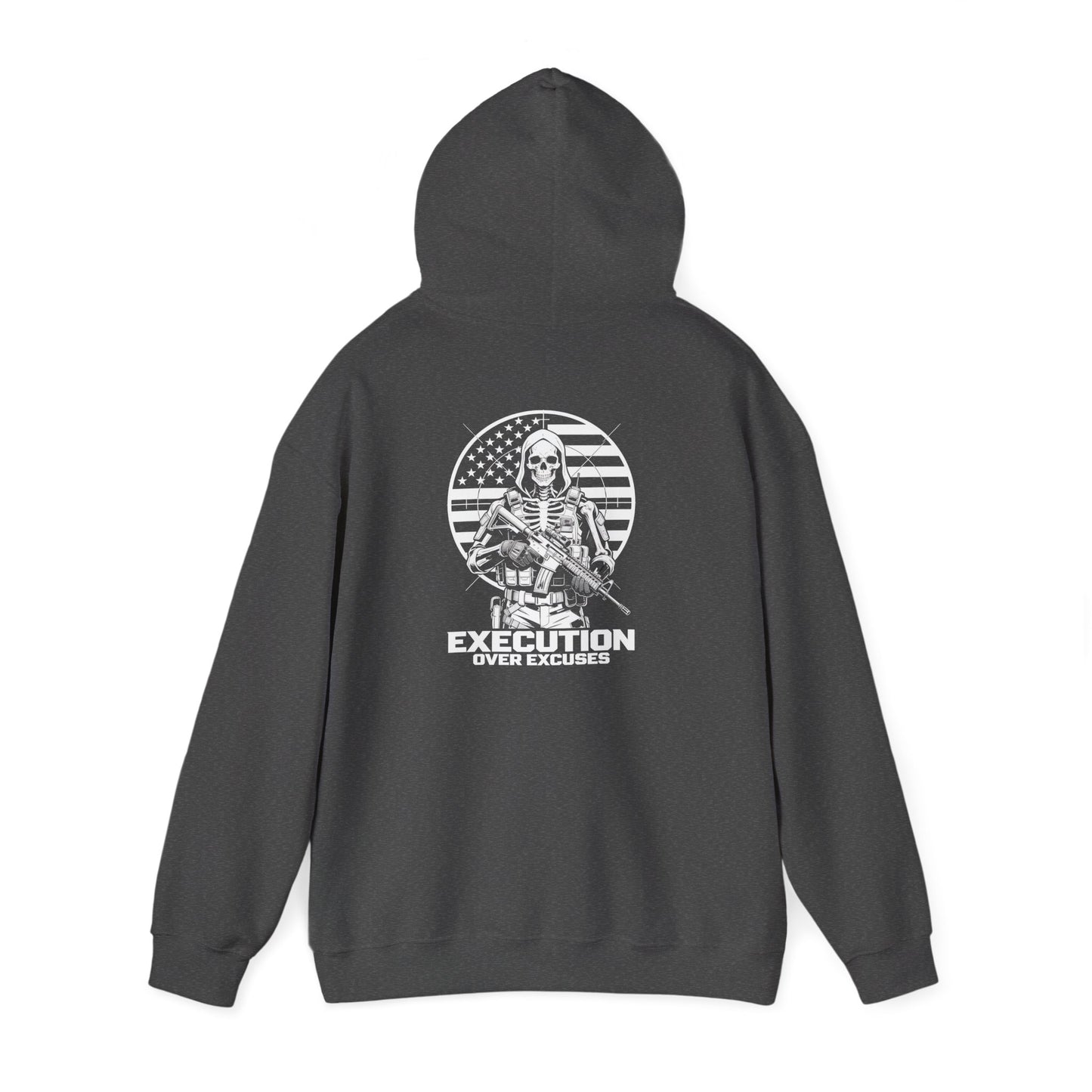Execution Over Excuses Skull Operator Hoodie