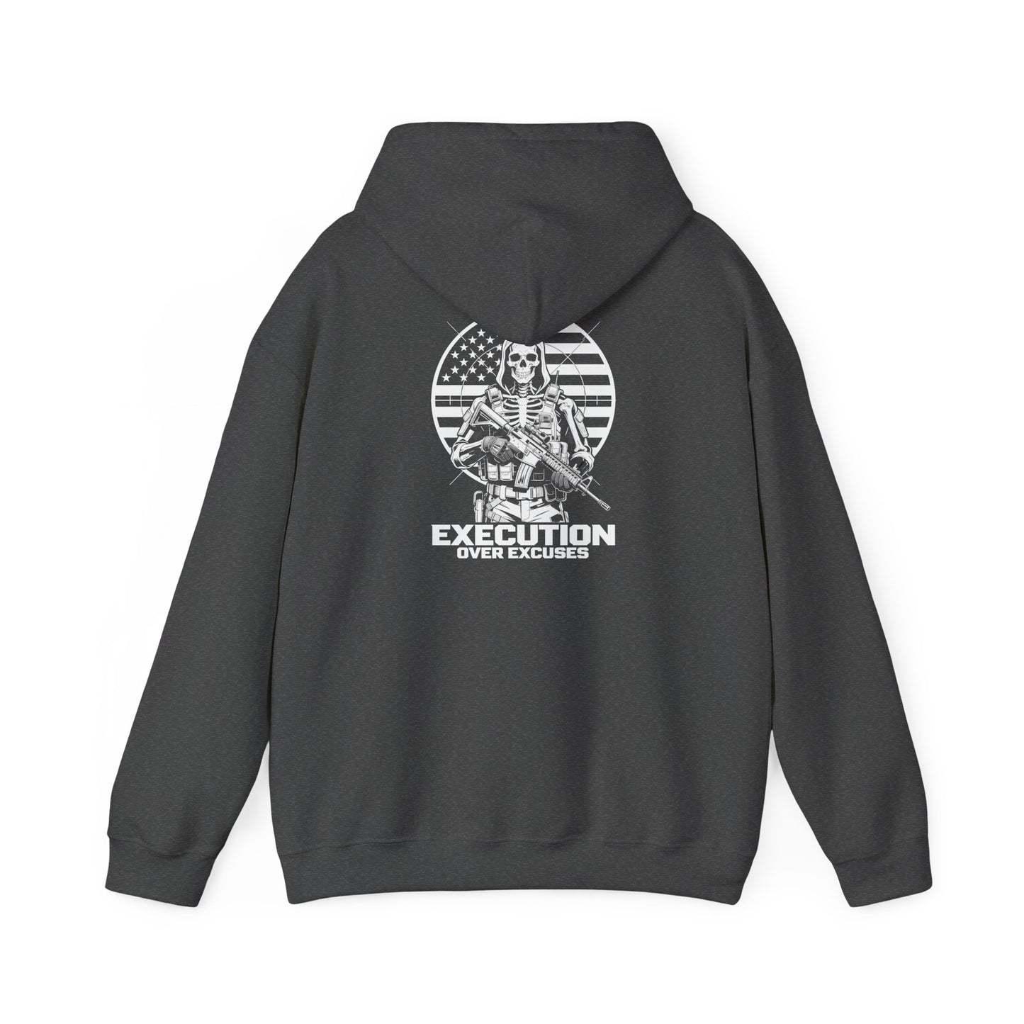 Execution Over Excuses Skull Operator Hoodie