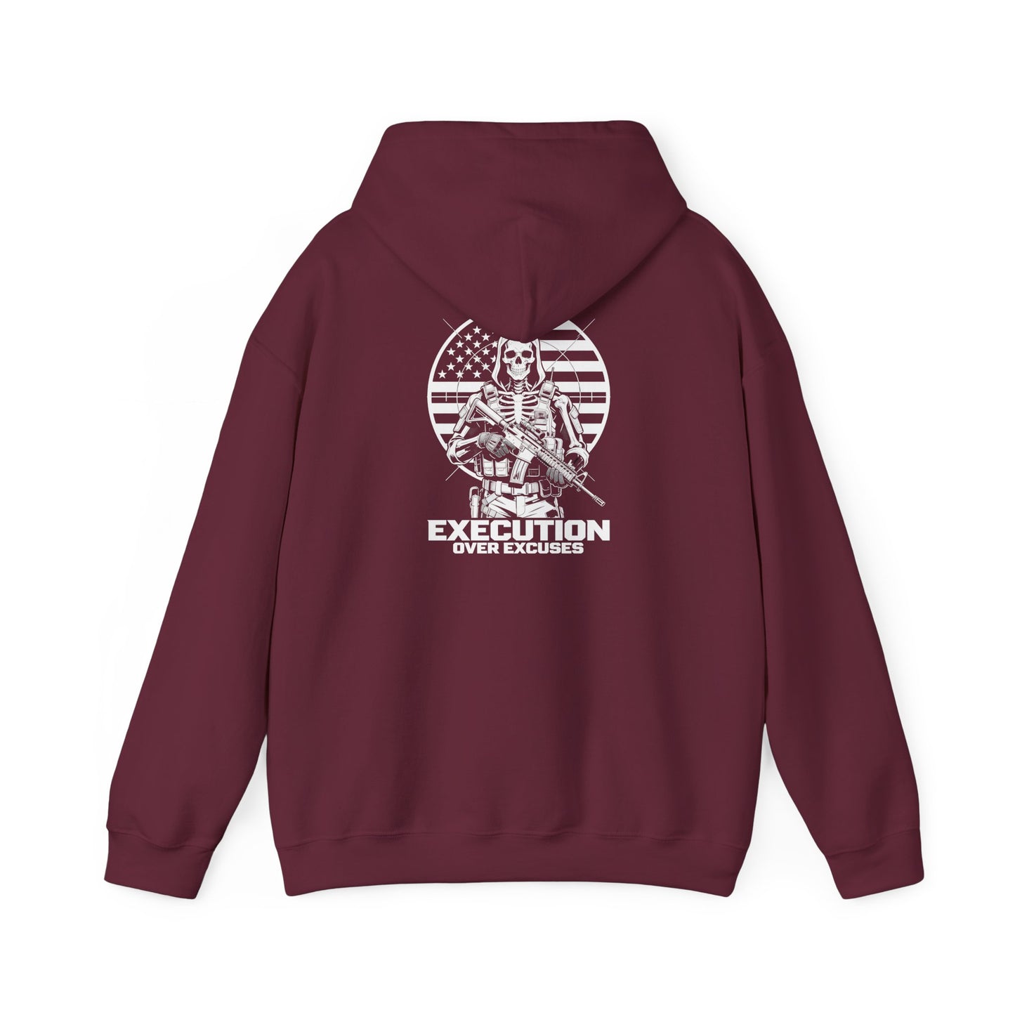 Execution Over Excuses Skull Operator Hoodie