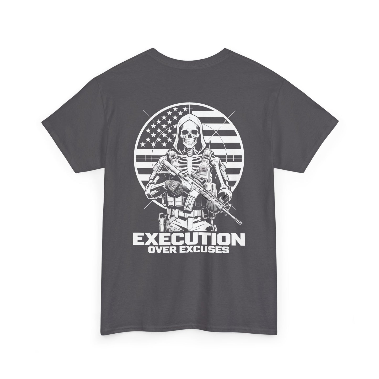Execution Over Excuses Skull Operator Tee