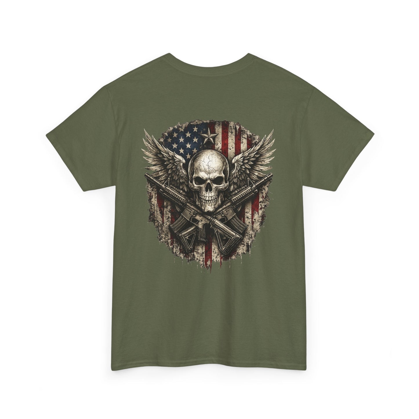 Wings of Freedom Patriot Skull Tee