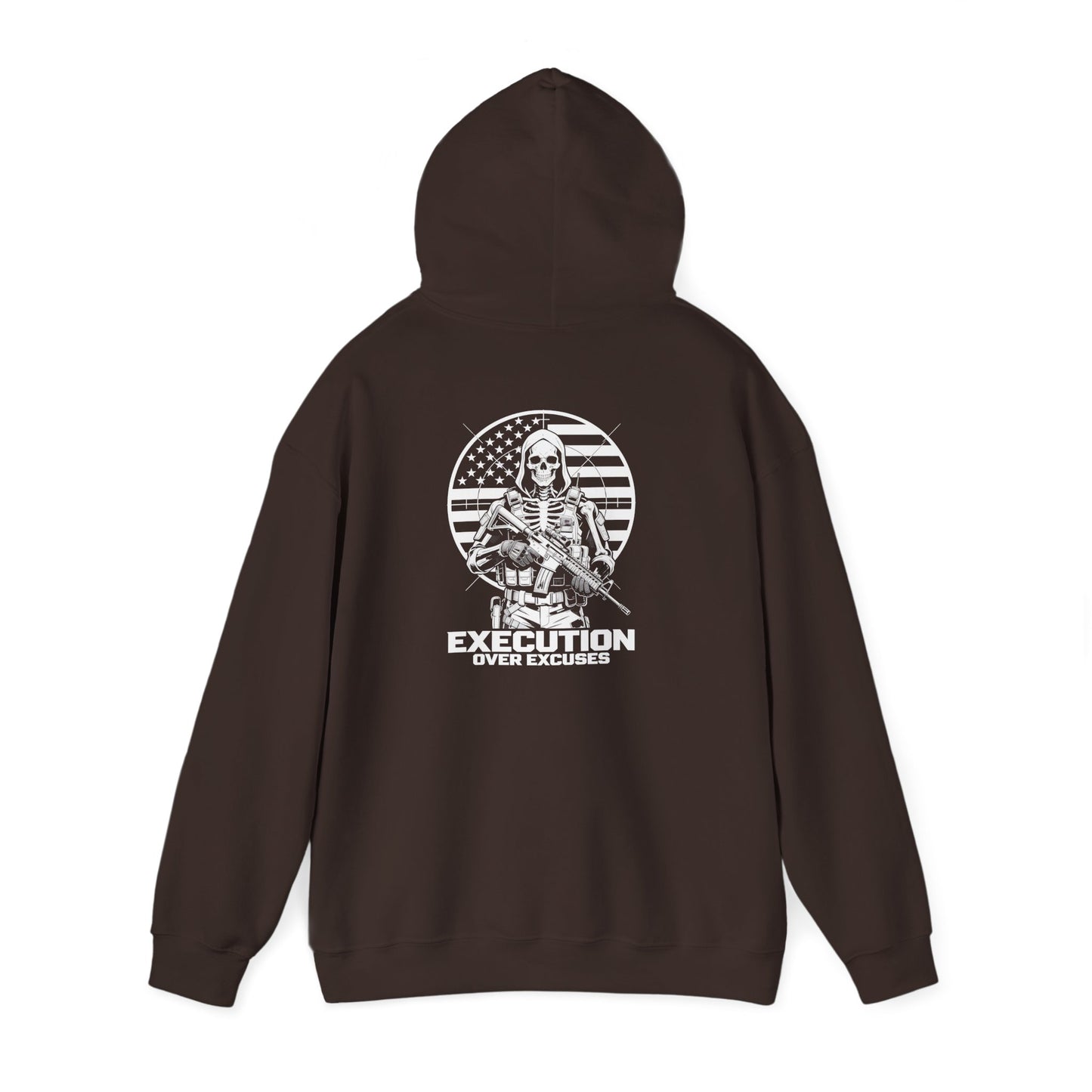 Execution Over Excuses Skull Operator Hoodie