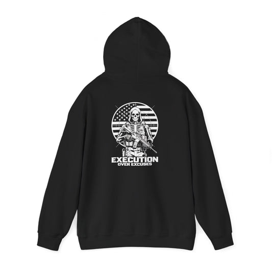Execution Over Excuses Skull Operator Hoodie