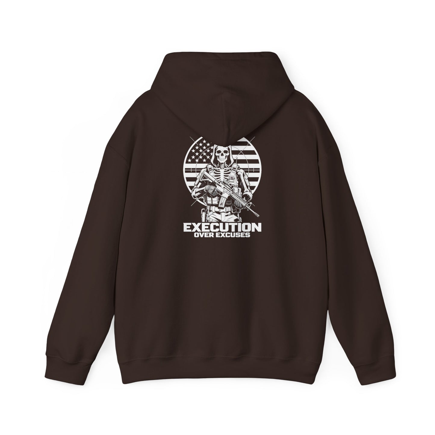 Execution Over Excuses Skull Operator Hoodie