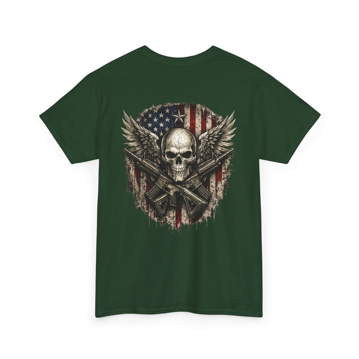 Wings of Freedom Patriot Skull Tee