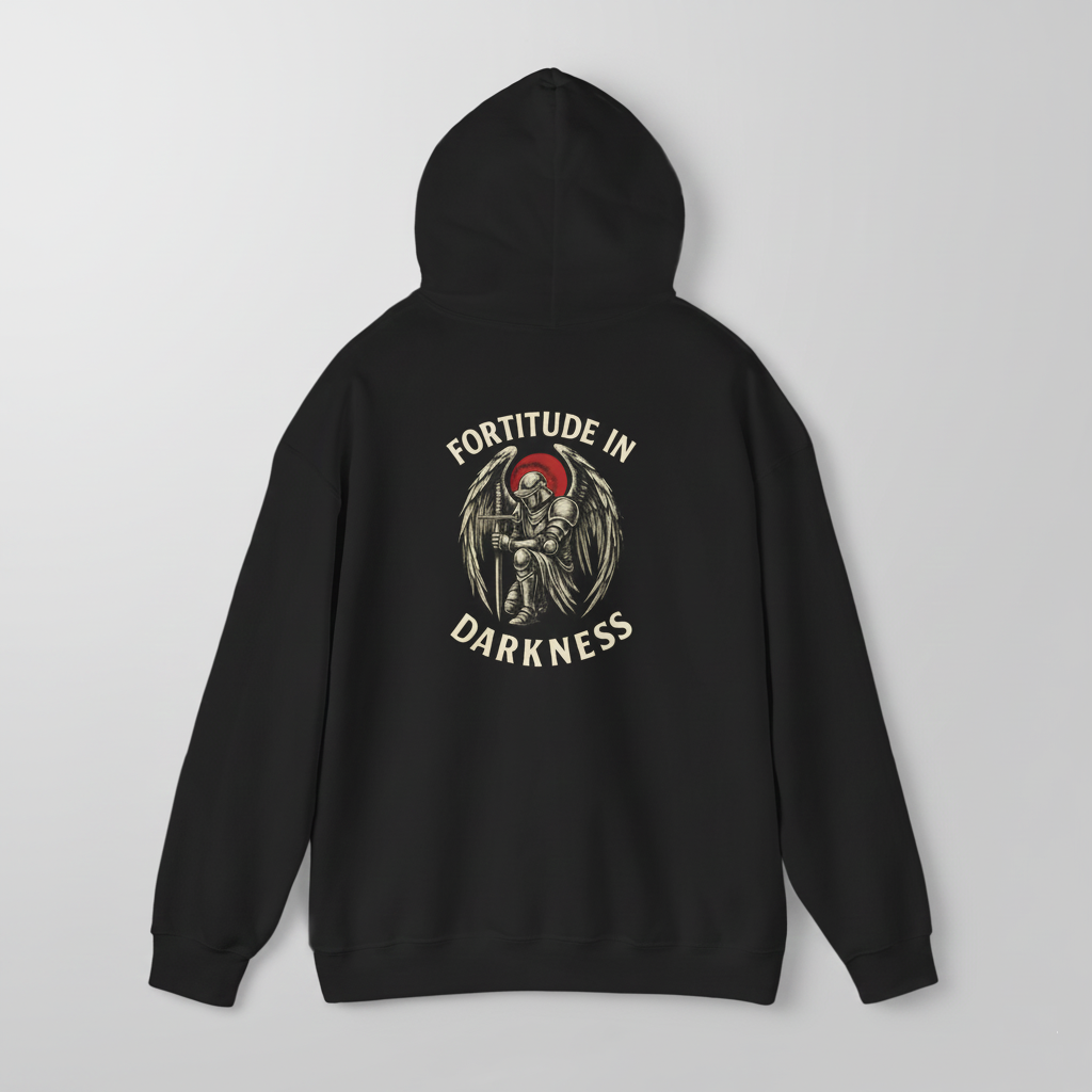 Fortitude in Darkness - Angel Knight Graphic Hoodie