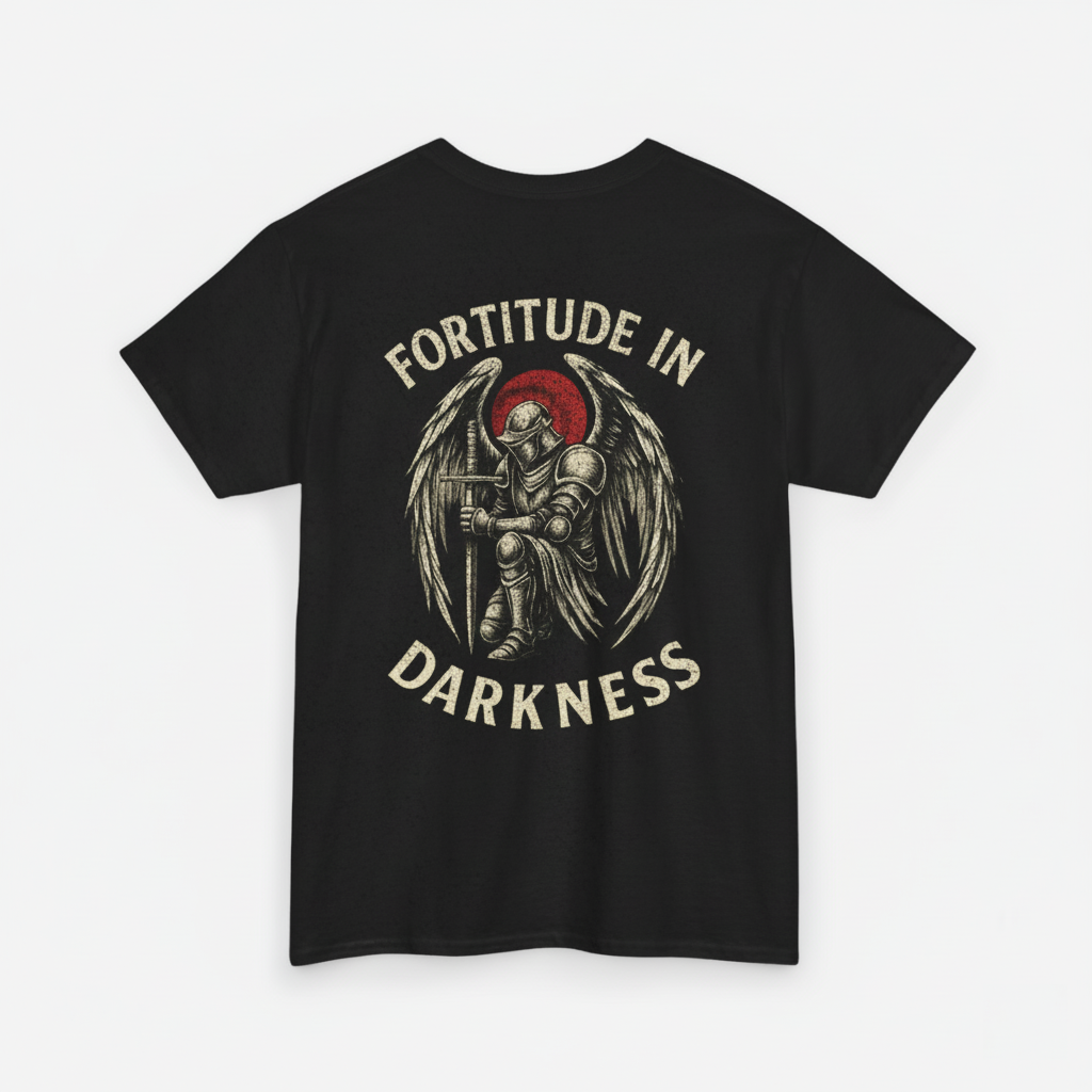 Fortitude in Darkness - Angel Knight Graphic T‑Shirt